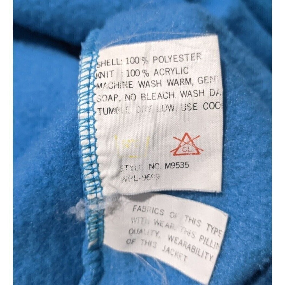Vintage Sweater Pacific Trail Adult Sz M Medium Blue Fleece Pullover 1/4 Zip - Picture 3 of 6